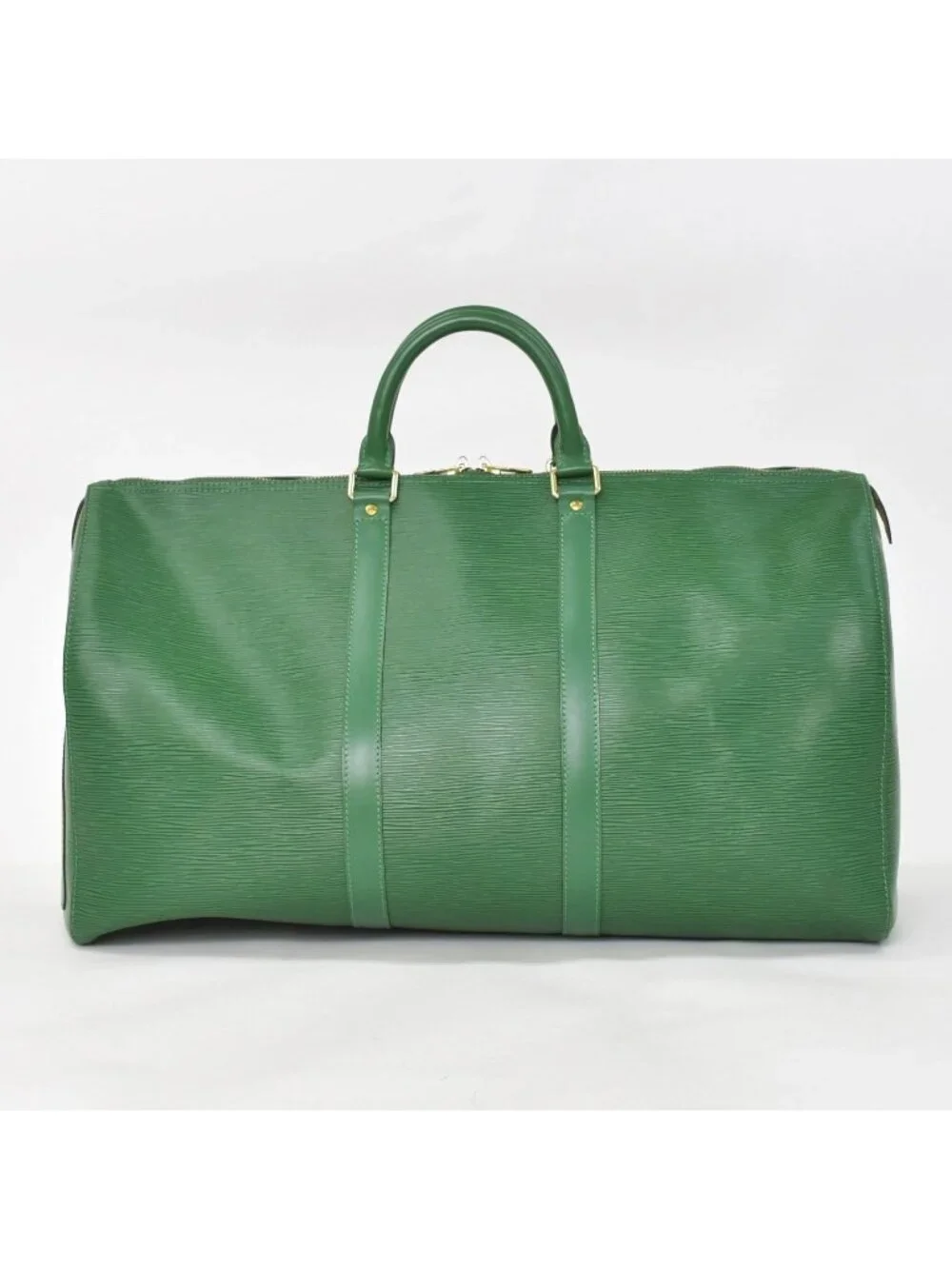 Louis Vuitton Keepall 50 Boston Bag Borneo Green Epi Leather Gold